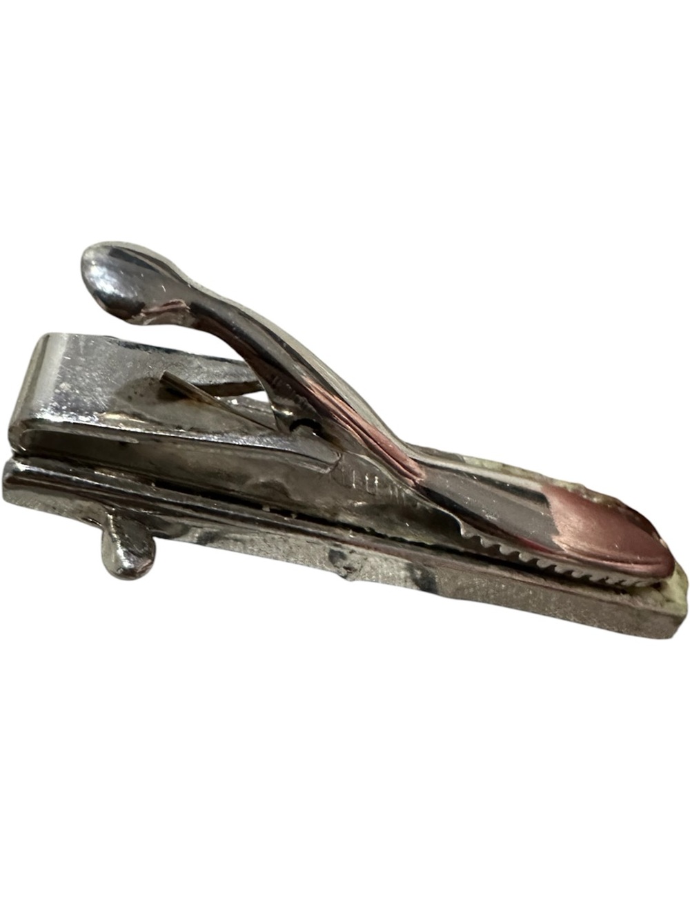 Silver Music Note tie clip - Treble Clef Design - Picture 3 of 3